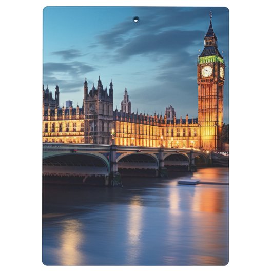 Big Ben, Londen. Klembord (Achterkant)