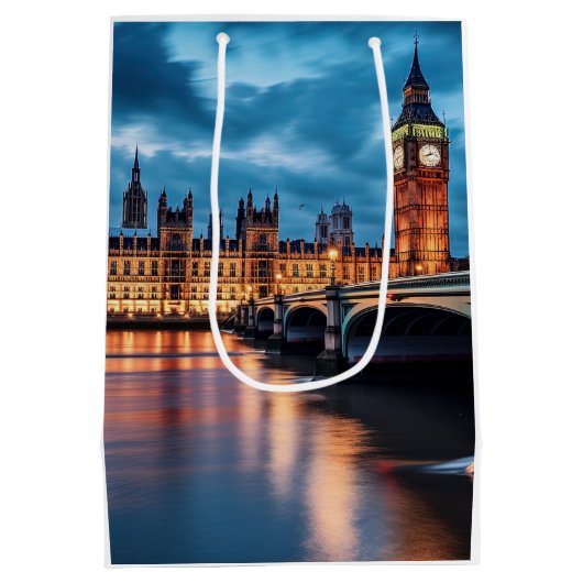 Big Ben, Londen. Medium Cadeauzakje (Achterkant)