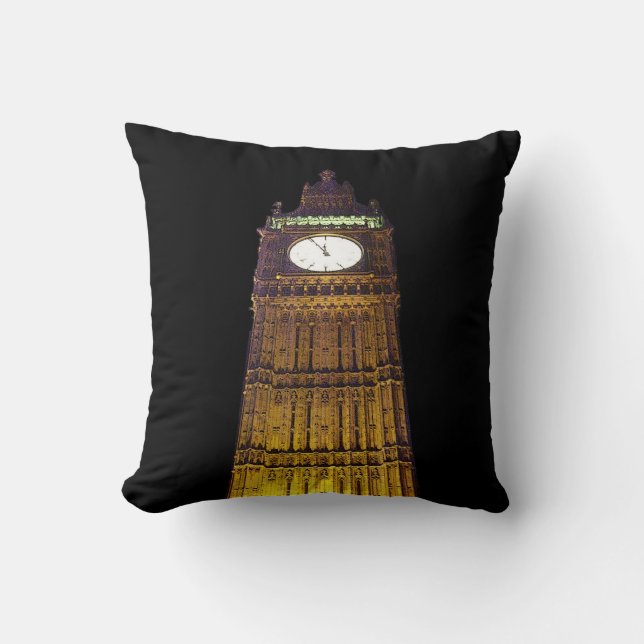 Big Ben, Londen (poster edge effect) Kussen (Voorkant)