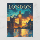 Big Ben, Londen Reizen Briefkaart (Voorkant)