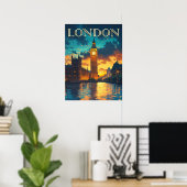 Big Ben, Londen Reizen Poster (Thuiskantoor)