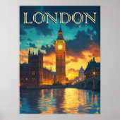 Big Ben, Londen Reizen Poster (Voorkant)