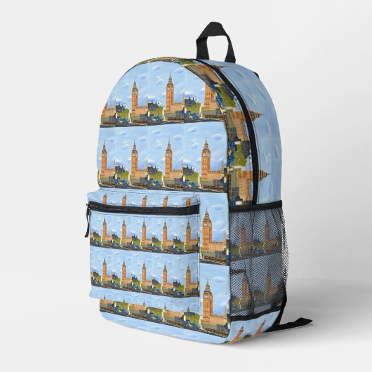 Big Ben Londen Rugzak  (Achterkant Hoek Rechts)