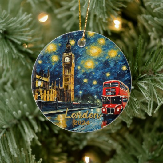 Big Ben Londen Souvenir Keramisch Ornament (Boom)
