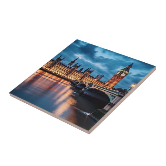 Big Ben, Londen. Tegeltje (Zijkant)