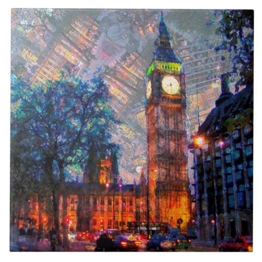 Big Ben Londen Tegeltje (Voorkant)