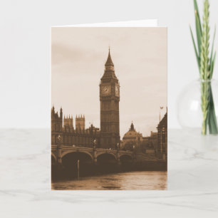 Big Ben - Londen - Thames - Wenskaart Kaart