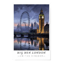 Big Ben Londen UK Muurkunst, Stadsgezicht
