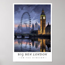 Big Ben Londen UK Muurkunst, Stadsgezicht  Poster