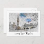 Big Ben, Londen, Verenigd Koninkrijk Briefkaart (Voorkant / Achterkant)
