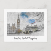 Big Ben, Londen, Verenigd Koninkrijk Briefkaart (Voorkant)