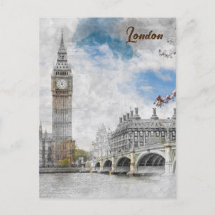 Big Ben, Londen, Verenigd Koninkrijk Briefkaart