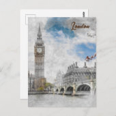 Big Ben Londen Verenigd Koninkrijk Briefkaart (Voorkant / Achterkant)