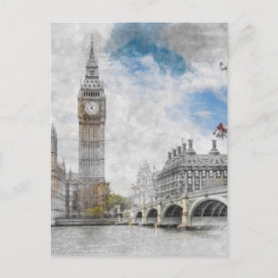 Big Ben, Londen, Verenigd Koninkrijk Briefkaart