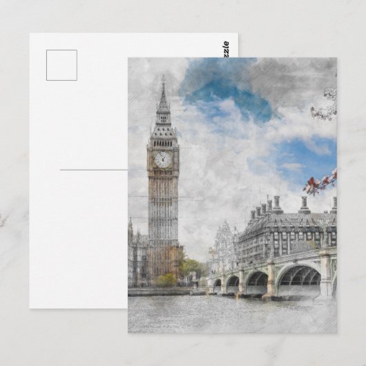 Big Ben, Londen, Verenigd Koninkrijk Briefkaart (Voorkant / Achterkant)