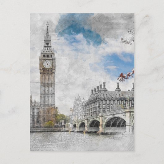 Big Ben, Londen, Verenigd Koninkrijk Briefkaart (Voorkant)