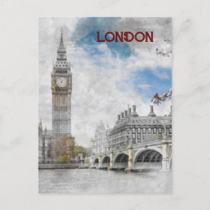 Big Ben, Londen, Verenigd Koninkrijk Briefkaart