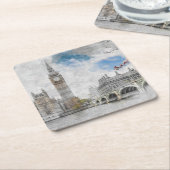 Big Ben, Londen, Verenigd Koninkrijk Kartonnen Onderzetters (Schuin)