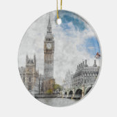 Big Ben, Londen, Verenigd Koninkrijk Keramisch Ornament (Links)
