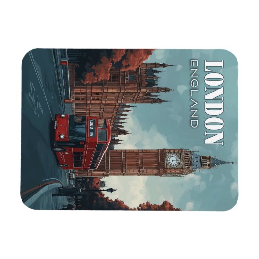  Big Ben - Londen, Verenigd Koninkrijk Magneet (Horizontaal)