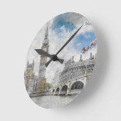 Big Ben, Londen, Verenigd Koninkrijk Ronde Klok (Hoek)
