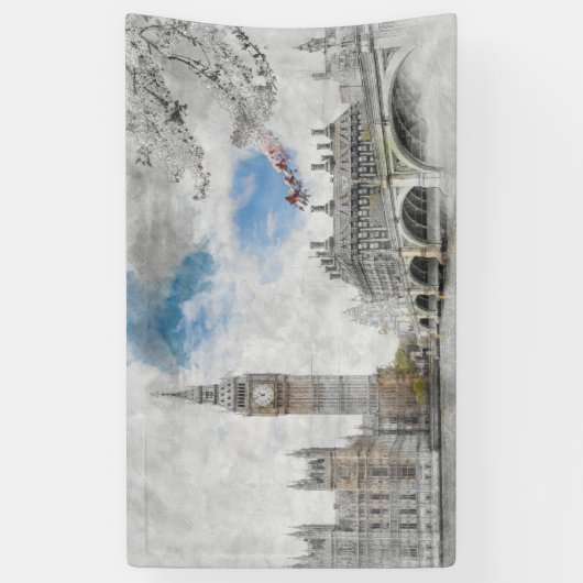 Big Ben, Londen, Verenigd Koninkrijk Spandoek (Verticaal)