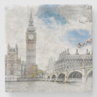 Big Ben, Londen, Verenigd Koninkrijk Stenen Onderzetter