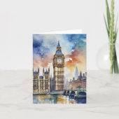Big Ben Londen Waterverf Stationery Kaart (Voorkant)