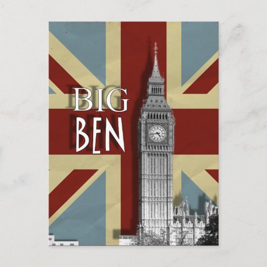 Big Ben London Afbeelding Briefkaart Britse Union  (Voorkant)
