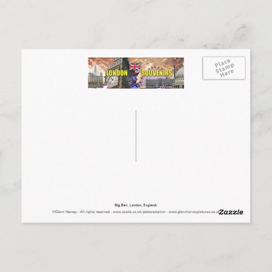 Big Ben London Briefkaart (Achterkant)