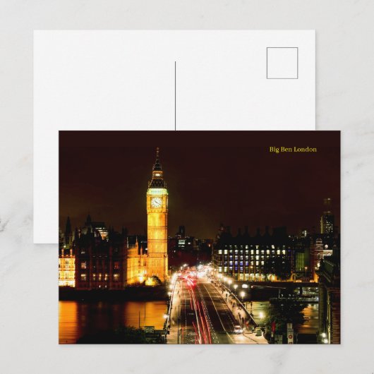 Big Ben London Briefkaart (Voorkant / Achterkant)