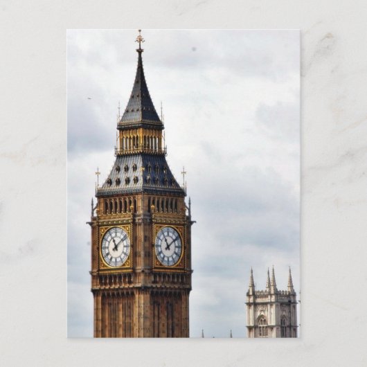 Big Ben London Clock Towers en Westminster Abbey Briefkaart (Voorkant)