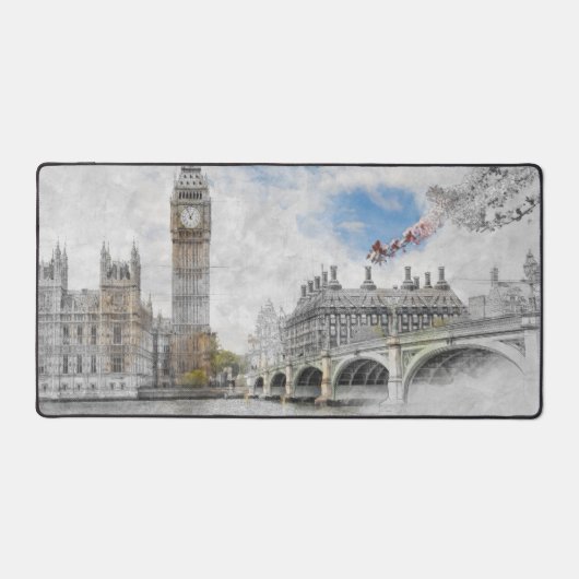 Big Ben London Desk Mat – Verenigd Koninkrijk Land (Voorkant)