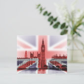Big Ben London en Union Jack vlag Briefkaart (Staand voorkant)
