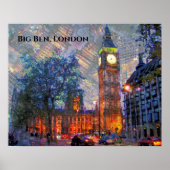Big Ben London England Design Poster (Voorkant)