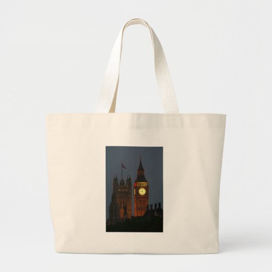 Big Ben-London-England Grote Tote Bag (Voorkant)