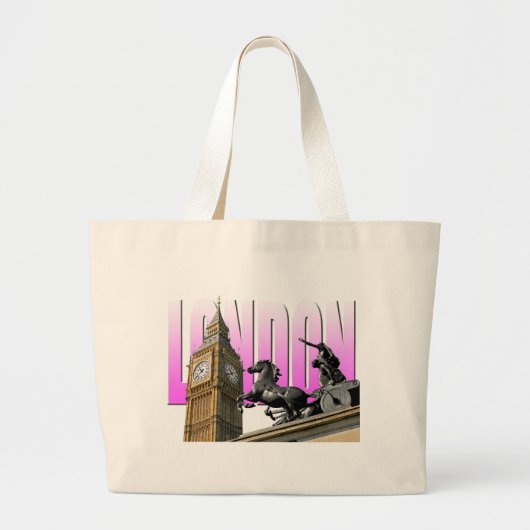 Big Ben-London-England Grote Tote Bag (Voorkant)