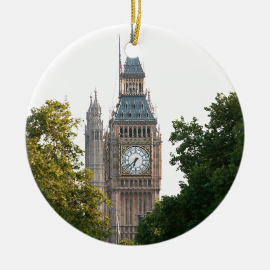 Big Ben London England Keramisch Ornament (Voorkant)