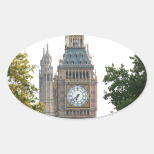 Big Ben London England Ovale Sticker