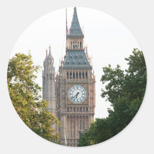 Big Ben London England Ronde Sticker (Voorkant)
