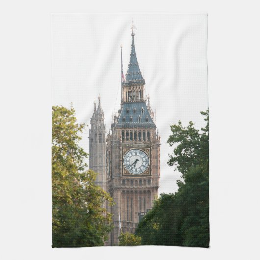 Big Ben London England Theedoek (Verticaal)