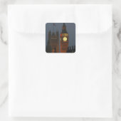 Big Ben-London-England Vierkante Sticker (Tas)