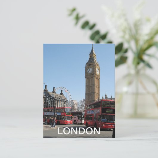 Big Ben London Eye Westminster UK briefkaart (Staand voorkant)