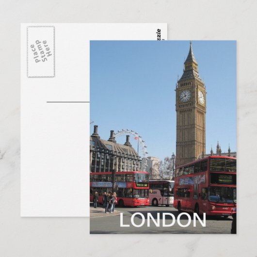 Big Ben London Eye Westminster UK briefkaart (Voorkant / Achterkant)