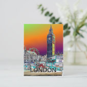 Big Ben London Eye Westminster UK briefkaart (Staand voorkant)