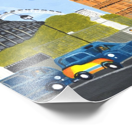 Big Ben London Foto Afdruk (Hoek)