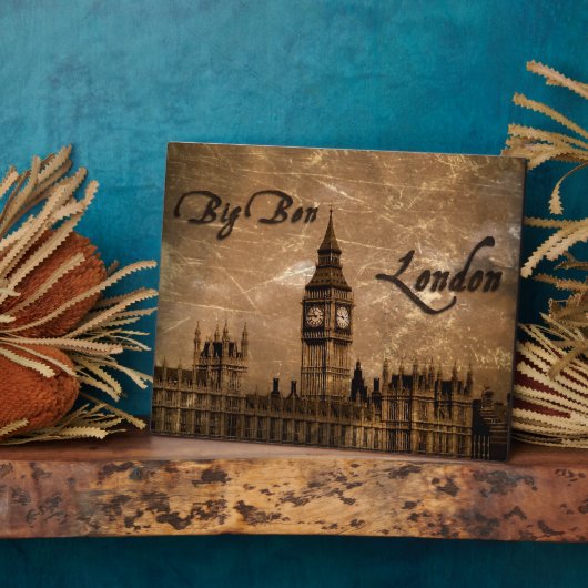 Big Ben, London plaque Fotoplaat (Zijkant)