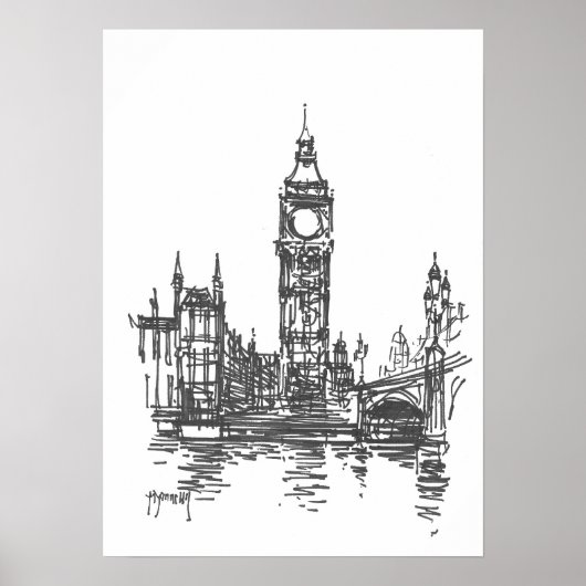 Big Ben London Print (Voorkant)
