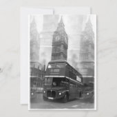 Big Ben & London Red Bus Uitnodiging (Voorkant)