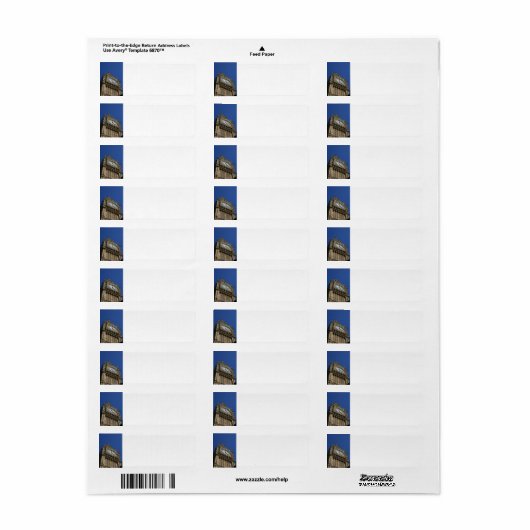 Big Ben - London Return Address Labels (Full Sheet)